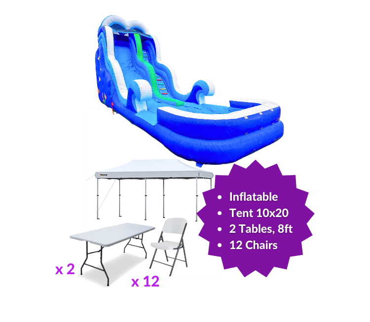 Party Package Blue Wave Splash 20ft