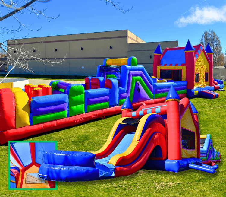 70ft Xtreme Castle Bounce & Slide Obstacle Madness