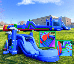 70ft Xtreme Ocean Bounce & Slide Obstacle Madness