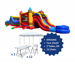 Party Package 70ft Xtreme Bounce & Slide Obstacle Madness